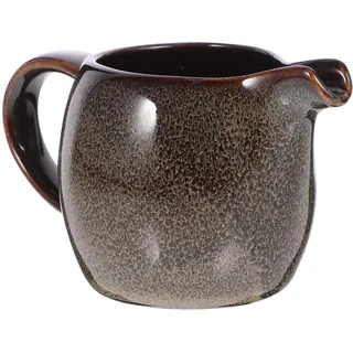 Milch Milchkännchen mit Deckel Motta Milchkännchen: Keramik grau 4.33x2.68x2.13 Zoll Milchtopf mit Ausgießer Milchkanne mit Deckel Milchtopf Emaille Haushalt Tischdeko für Haushalt Küche