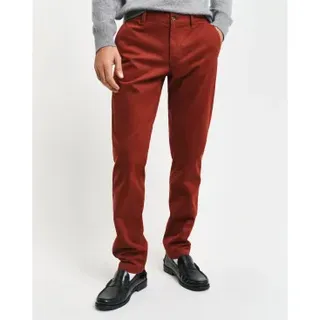 Gant für Herren. 1505230 Schmal geschnittene Chino-Hose rot (33/30), Lässig, Baumwolle