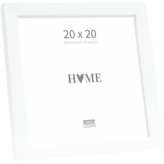 Deknudt Frames - Holzrahmen für Bild 20x20cm - quadratisch - weiss - Bilderrahmen für Bilder oder Poster - S243K1 - zum aufstellen oder aufhängen