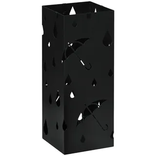 Homcom Regenschirmständer Schirmständer 15,5x40x15,5 cm Schwarz