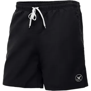 Ladeheid Badehose Herren, Bequeme Lange Badeshorts mit Breitem Gummibund, Kordelzug und Taschen, Schwimmhose Boardshorts – LA40-129 (Schwarz, M)