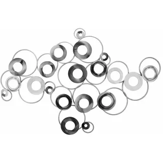 Kunstloft Wanddeko Silber 129/84 cm , Silberfarben , Metall , 3.3x84x4 cm , Bilder & Rahmen, Wanddeko