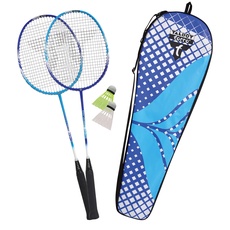 Talbot Torro Unisex – Erwachsene Premium Badminton-Set Graphit-Composite Schläger, 2 Federbälle, in wertiger Tasche, 2-Fighter Pro, 449404, One Size