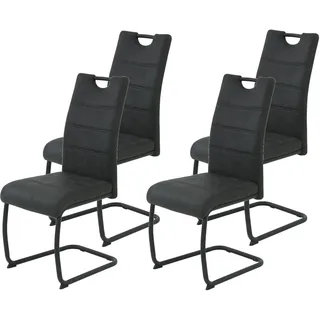 Hela Freischwinger DUNJA Polyester schwarz 4er Set