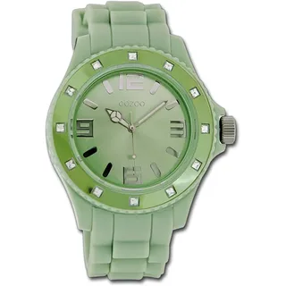 Oozoo Unisex Armbanduhr Vintage Series Analog Silikon hellgrün UOC4359A