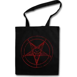 Urban Backwoods Baphomet Pentagram Sign, Stofftasche, Farbe: Schwarz - Schwarz