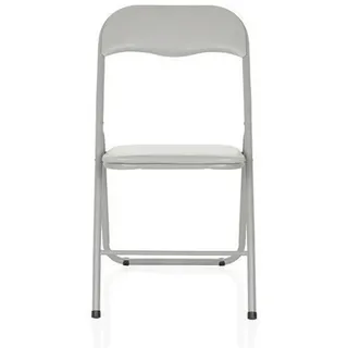 Mid.you Klappstuhl , Grau , Metall , Rundrohr , 44x81x48 cm , stapelbar, klappbar, geeignet für Balkon , Esszimmer, Stühle, Klappstühle