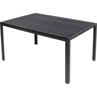 Gartentisch Comfort 160 x 90 cm mit Nonwood Platte Gestell Aluminium - Grau