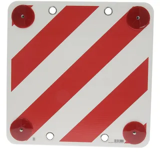 Warntafel für Caravan rot/weiß mit Reflektor