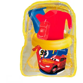 Smoby - Rucksack mit Strandeimer Cars - Set mit Schaufel, Rechen, Sieb, Gießkanne und Form - Spielzeug für Kinder ab 18 Monaten (7600862228)