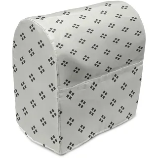 ABAKUHAUS Geometrisch Standmixerabdeckung, Pale Farbige Punkte, Küchengerät Taschenhülle mit Taschen, 36 x 39 x 24 cm, Schwarz und weiß