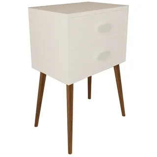 VCM Nachtkonsole »Holz Nachttisch Beistelltisch Schublade Singol XXL« VCM Singol, weiß