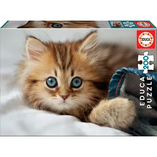 Educa 17154, Kätzchen, 200 Teile Puzzle für Erwachsene und Kinder ab 6 Jahren, Katze, Tierpuzzle