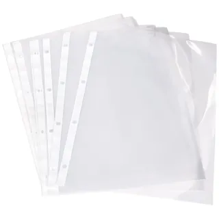 Veloflex 4345300 - Prospekthüllen A4, Klarsichthüllen, Klarsichtfolien, PP-Folie, 4-fach Lochung, 10 Stück