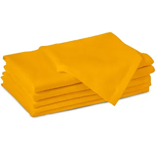 Encasa Homes Einwegservietten, waschbar, quadratisch, 100% Baumwolle, für Familienessen, Partys drinnen und draußen, 43 x 43 cm, Jet Black, 6 Stück