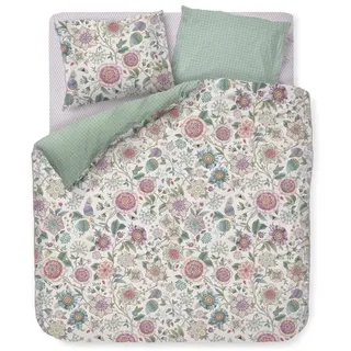 Pip Studio Perkal-Bettwäsche-Garnitur Viva Las Flores Farbe White Größe 135x200+80x80