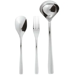 Sambonet Sintesi Edelstahl versilbert Servierbesteck 3tlg. S0087-S00014-52736-80 - Weiß