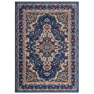 Home Affaire Teppich »Oriental, Made in Belgium«, rechteckig, 7 mm Höhe, Orient-Optik, mit Bordüre, Teppich, Kurzflor, Weich, Kundenliebling blau