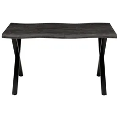 Bild von Esstisch »GRETA«, Baumkantentisch (Nachb.), versch. Größen, 46mm Stärke, Küchentisch, grau