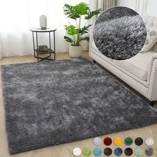 Bruno Banani Teppich »Dana Teppich, besonders weich und kuschelig, Kundenliebling« rechteckig 30 mm Höhe uni, Mikrofaser Teppiche, Wohnzimmer, Schlafzimmer, Esszimmer, grau