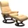 Relaxsessel mit Hocker Kunstleder 78 x 105 x 78 Gelb/Braun