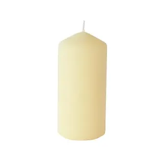 DUNI Stumpenkerzen, Runde Kerze, Maße: 150 x 70 mm, 1 Karton = 2 x 6 Stück = 12 Kerzen, matt champagne