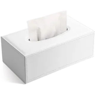 KINGFOM KINGFOMTM Rechteckige Kosmetiktücherbox für Zuhause/Büro/Auto (Weiß)