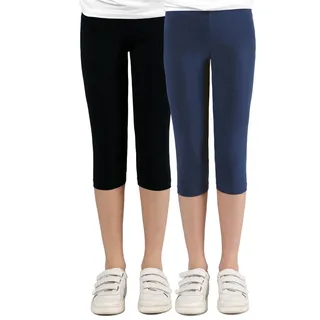 Leggings STACCATO, Mädchen, Gr. 128/134, Normalgrößen, bunt, Oberstoff: 95% Baumwolle, 5% Elasthan., unifarben, Basic, normal, Hosen Leggings, Doppelpack