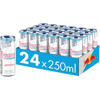 NEU: Red Bull Energy Drink Spring Edition Sugarfree, Kirsche-Sakura, 24 x 250ml EINWEG