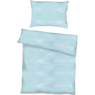 Kaeppel Bettwäsche , Hellblau , Textil , Graphik , 140x200 cm , bügelleicht , Heimtextilien, Bettwäsche & Leintücher, Bettwäsche, Satin-Bettwäsche