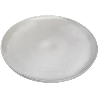 NKlaus Kerzenteller rund Ø 19cm Kerzenständer Taufkerze Kerzenhalter - Kerzenuntersetzer Aluminium - Deko Stumpenkerzen Kommunion Taufe Schmuckablage Untersetzer 10441
