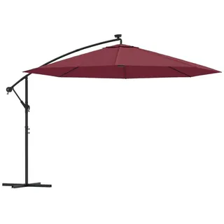 vidaXL Ampelschirm Ø 350 cm Bordeauxrot