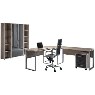 MID.YOU Büro Office Edition Set 3 Sonoma Eiche/Anthrazit