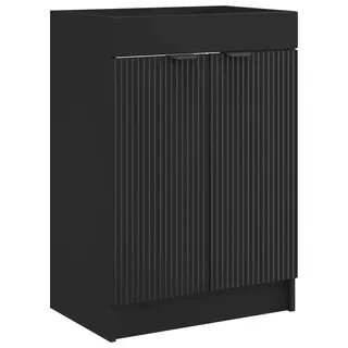 vidaXL Unter dem Waschbecken Badschrank Schwarz 56 x 37,5 x 81 cm - Schwarz