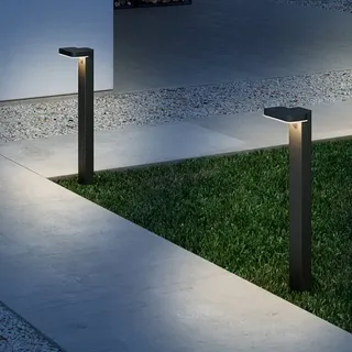 Nordlux Wegeleuchte Edelstahl 76 cm Solar mit Bewegungsmelder schwarz