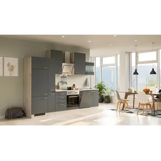 Flex-Well Küchenzeile Morena 310 cm grau