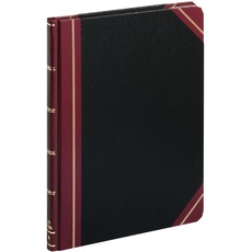 boorum & Allen Pease Record Book Karteikarte, liniert 150 Pages schwarz/red
