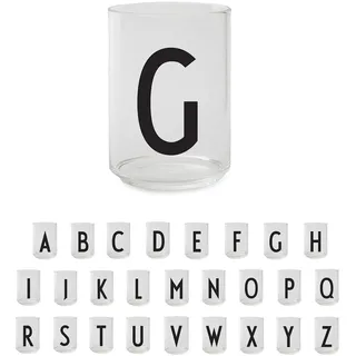 Design Letters Persönliches Trinkgläser (A-Z) 350 Ml | Ideal als Wassergläser, Longdrinkgläser, Eiskaffee Gläser | Dekorative Wassergläser | Spülmaschinenfest | Ideal Geschenke für frauen, männer