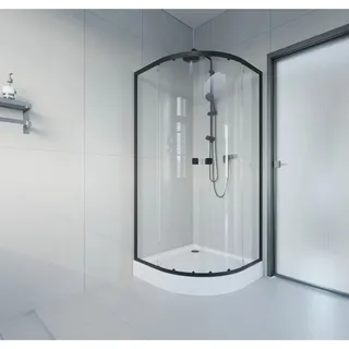 baliv Duschkabine DUK-90.21R 90 cm x 90 cm Schwarz Matt