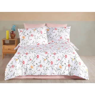 Leinen Französische Baumwolle 220x220,70x90 Aria - Rosa, Rot, Gelb