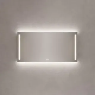 Kronenbach Sun Badspiegel 120 x 60 cm mit LED Seiten- und Hintergrundbeleuchtung für stilvolles Badezimmerambiente