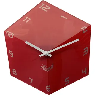 Hermle 6-eckige Wanduhr 30107-362100 - rot - Gelb