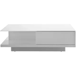 SalesFever Couchtisch im minimalistischen Stil Weiß MDF 120 x 60 x 20 cm