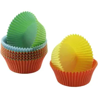 4x150 Papierbackförmchen 45mm farbig, 150er-Pack kleine Muffins bunt Kinderparty