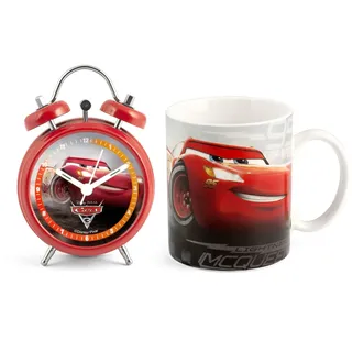 Home Disney Cars Mug Wecker Set, Porzellan, rot, Einheitsgröße, 2