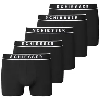 Schiesser Unterwäsche Boxershorts 95/5 Organic Cotton Webgummibund schwarz Herren - 5 Stück