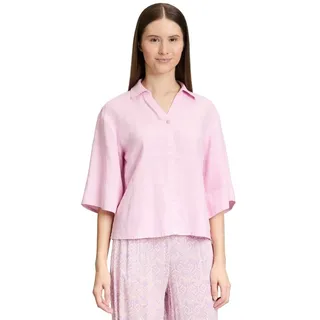 Cartoon »Leinenbluse mit Kragen rosa