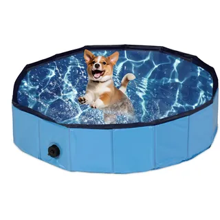 Relaxdays Hundepool blau 20 x 80 cm