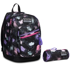 RUCKSACK NEW FIT SEVENGIRL Backpack für Schule, Uni & Freizeit Schultasche für Teenager,mit Trinkflaschenfach,Design +Federtasche für Schreibwaren, Mädchen&Jungen, Schule und Gymnasium, Teenager,