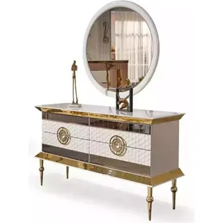 chminktisch Holz Kommode Schlafzimmer Möbel Weiße JVmoebel - Beige